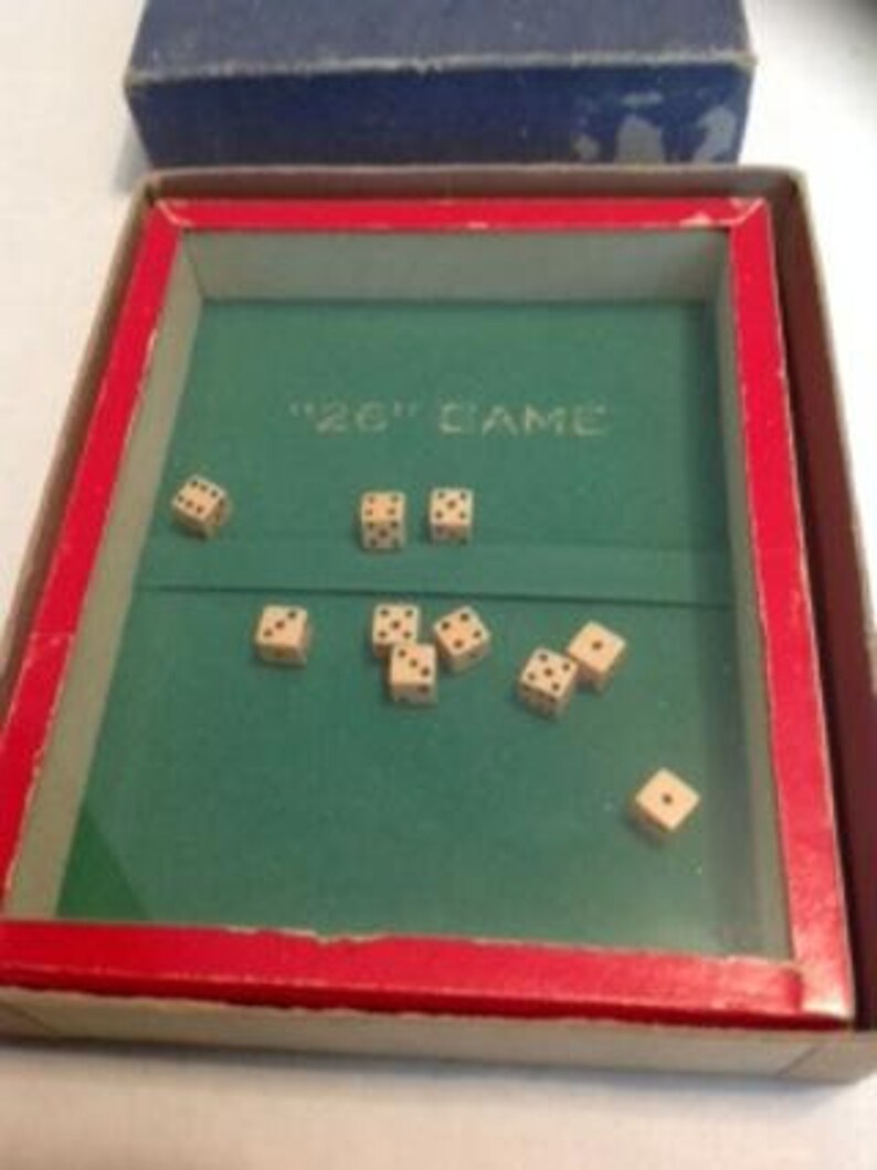Vintage 26 Dice Game Puzzle Box Series 1950 Etsy