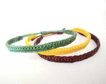 Men' s string bracelets, surfer bracelets, woven bracelets, friendship waterproof bracelet, macrame bracelet