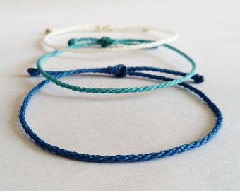 Rope wristband/Thin string bracelet/Waterproof adjustable string bracelet/Unisex kids bracelet/Friendship bracelet