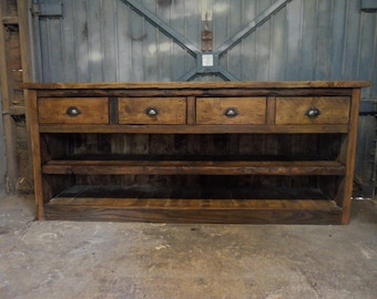 Large Solid Wood Sideboard Reclaimed Timber. PLEASE READ DESCRIPTION before placing an order.