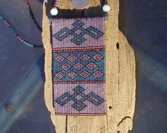 Brillante Miyuki Seed bead tejido Celtic Knot Crossbody bag bandolero bolso de noche con cuentas de calcedonia correa de 58 pulgadas todas las cuentas