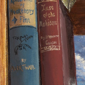 Bookcase-Northwest Passage 11x14 Signed Gilcee Fine Art Print by Susan J Schneider, cabinhillgallery.com image 5