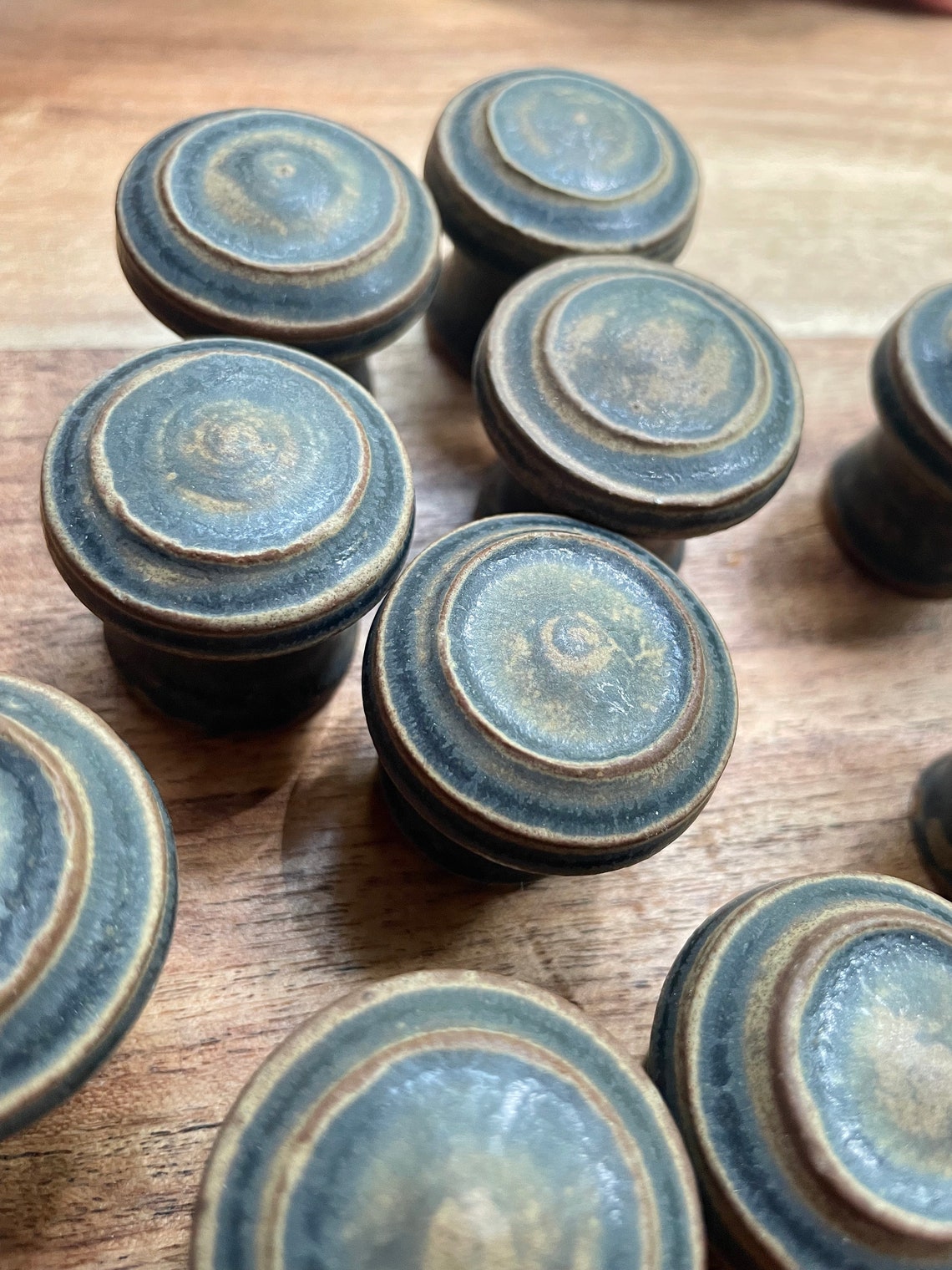 Handgemachte Möbelknöpfe blaue und braune Knöpfe | Etsy