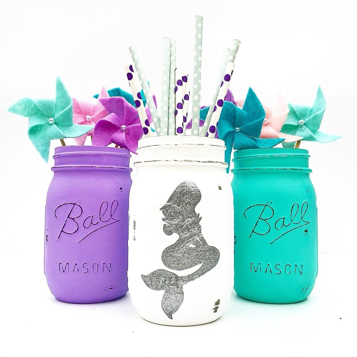 baby shower mermaid centerpieces