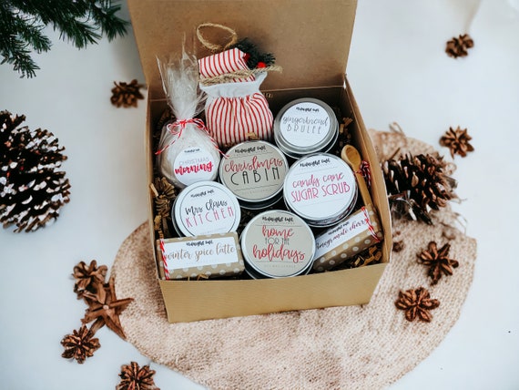 Christmas Spa Gifts for Women - Christmas Gift Ideas, Christmas Candles  Gift, Christmas Gift Baskets for Women, Mom, Sister, Wife, Friend with  Candle