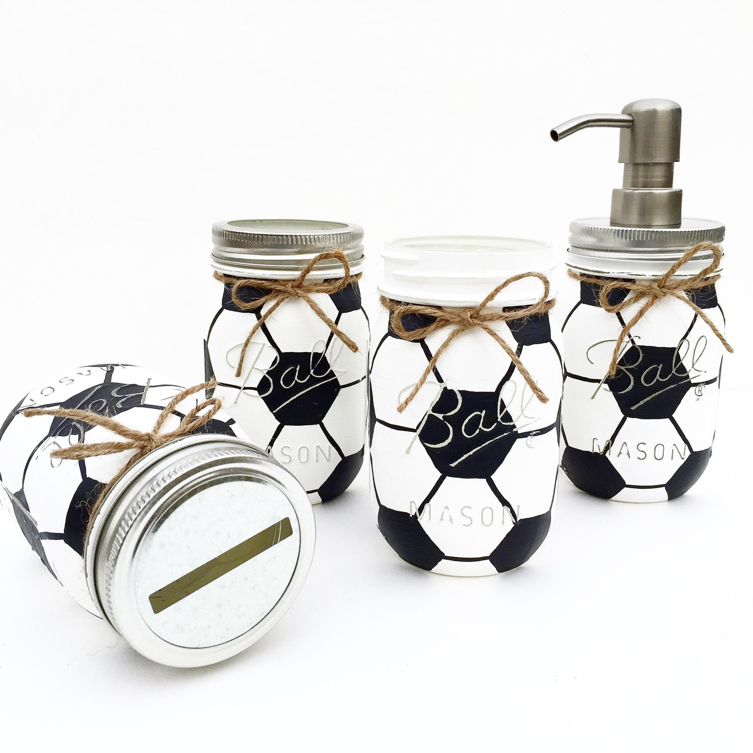 Soccer Mason Jar Soccer Gift Birthday Sports Nursery Etsy