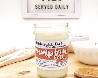 Pumpkin Spice Candle, Autumn Candle, Scented Soy Candle, Fall Candle, Autumn Gifts, October Birthday Gifts for Her, Pumpkin Decor, Vegan