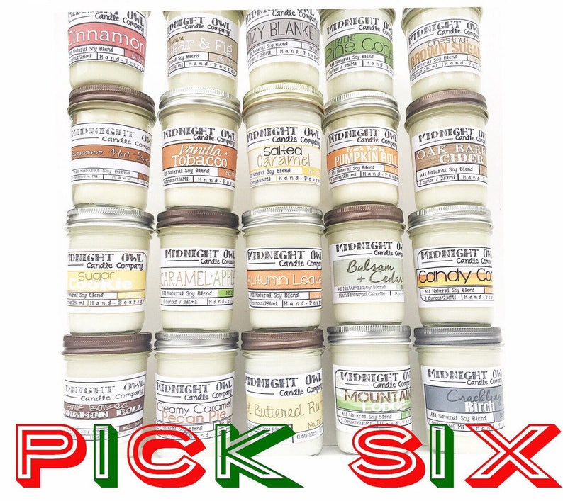 Most Popular Candles Scented Candles Gift Idea PICK 6 Etsy