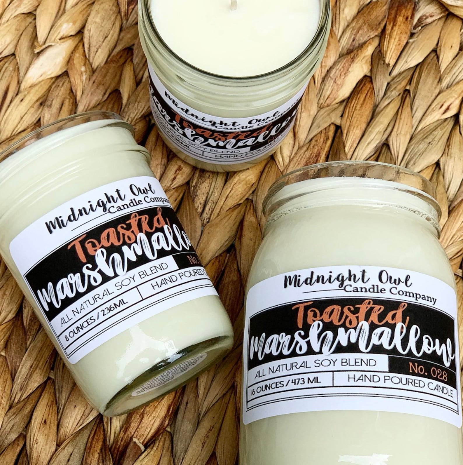 Toasted Marshmallow Scented Candle 8oz or 16oz Scented soy Etsy