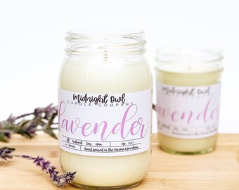 Lavender Candle, Relaxation Gift for Her, Aromatherapy Candle, Bedtime Candle, Soy Candle, Lavender Scented Soy Candle, Relaxation Candle