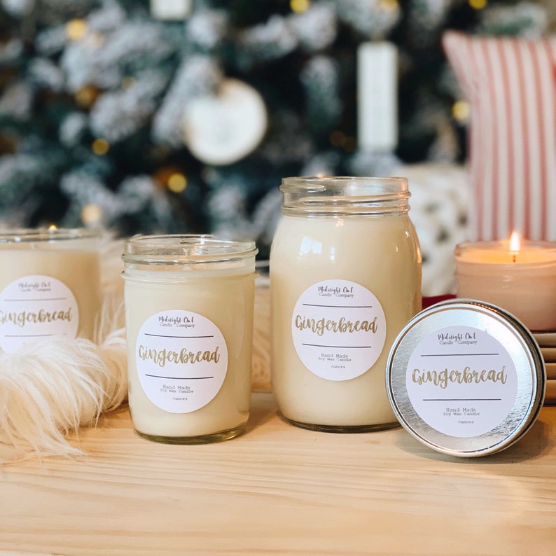 Christmas Candle, Holiday Candles, Holiday Decor, Christmas Scents, Holiday Candle Gift, Rustic Christmas Decor, Soy Candle, Gingerbread image 5