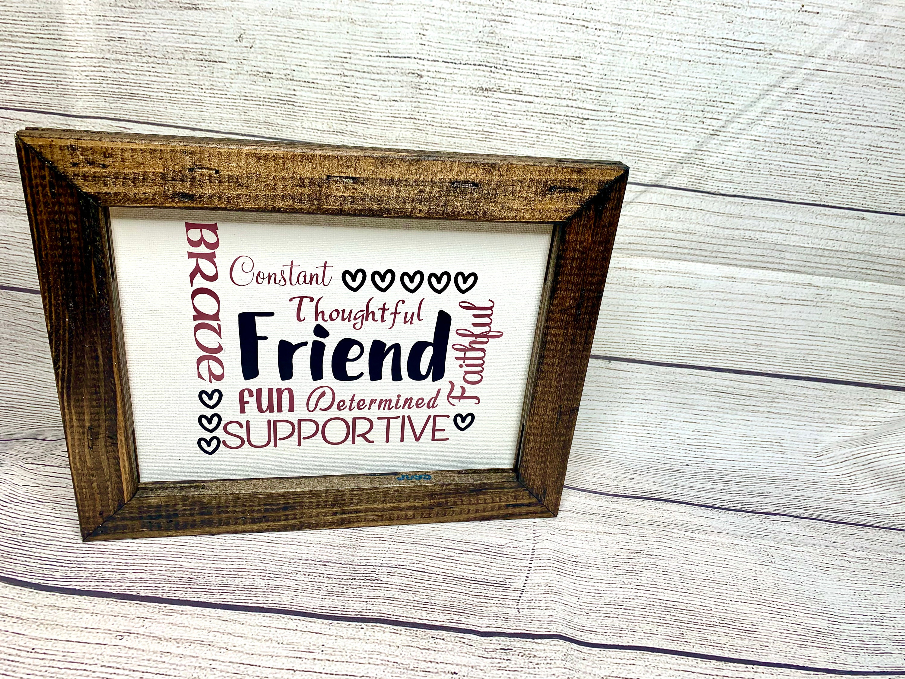 Framed Canvas for Friend Friend Wall Decor Framed Friend | Etsy