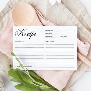 Hand lettered recipe cards by Paper Sushi