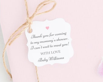 Baby shower tags - Baby shower favor tags - Baby shower thank you tags - Tags for baby shower