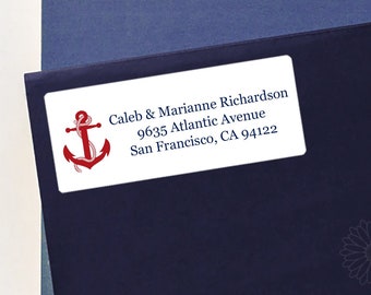 Anchor address label - Return address labels - Nautical address labels - Return address stickers - Wedding return address labels