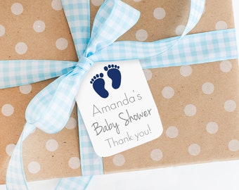 Bedankkaartjes babyshower bedrukt, eenvoudig ontwerp, neutrale bedankjes