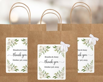 Thank you bags - Thank you bag with handle - Thank you bags for wedding - Wedding thank you bags - Bridal shower goodie bag - (BW004)
