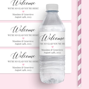 Personalized Wedding Water Bottle Labels, Destination Wedding Stickers, Welcome Bag