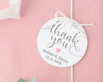 Thank you tags - Thank you favor tags - Thank you gift tags - Wedding thank you tags - Wedding favor tags