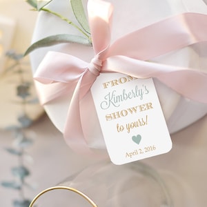 From My Shower to Yours Tags, Baby Shower From My Shower to Yours Favor Tags, Bridal Shower Favors