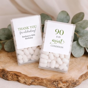 90 and in Mint Condition Party Favors, Tic Tac Birthday Favor