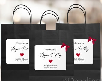 Wedding hotel bags - Wedding welcome bags - Wedding destination gift bag - Welcome wedding bags - Wedding goody bags - (BW016)