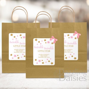 Twinkle Twinkle Little Star Bags, Star Theme Birthday Gift Bag, Baby Shower Goodie Bags