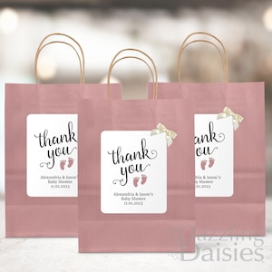 Baby Shower Goodie Bags: Personalized Thank You Favor Bags