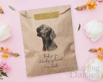 Wedding doggie bags - Dog treat favor bag - Dog treat bags for wedding - Wedding doggy bags - Thank you for celebrating my humans bags