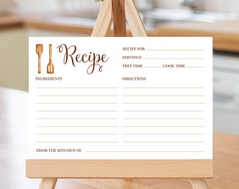 Gedruckte Rezeptkarten, einfaches Bauernhaus-Design, 10x15-Format, Rezept-Organizer