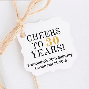 Cheers to 50 years tags - Birthday tags - Birthday favor tags - Anniversary tags