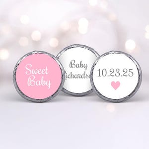 Baby Shower Hershey Kiss Stickers (108), Personalized Chocolate Labels, Baby Shower Favors