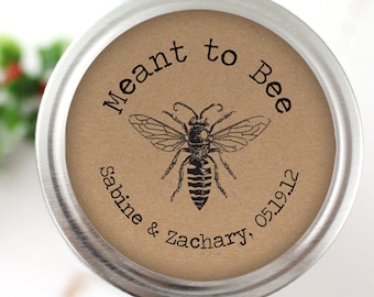 Meant to Bee Stickers: Honey Jar Wedding Favor Labels