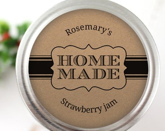 Rustic jam jar labels