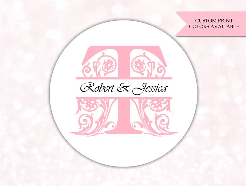 Initial stickers Monogram stickers RW047 Wedding monogram stickers Monogram labels Wedding envelope seals