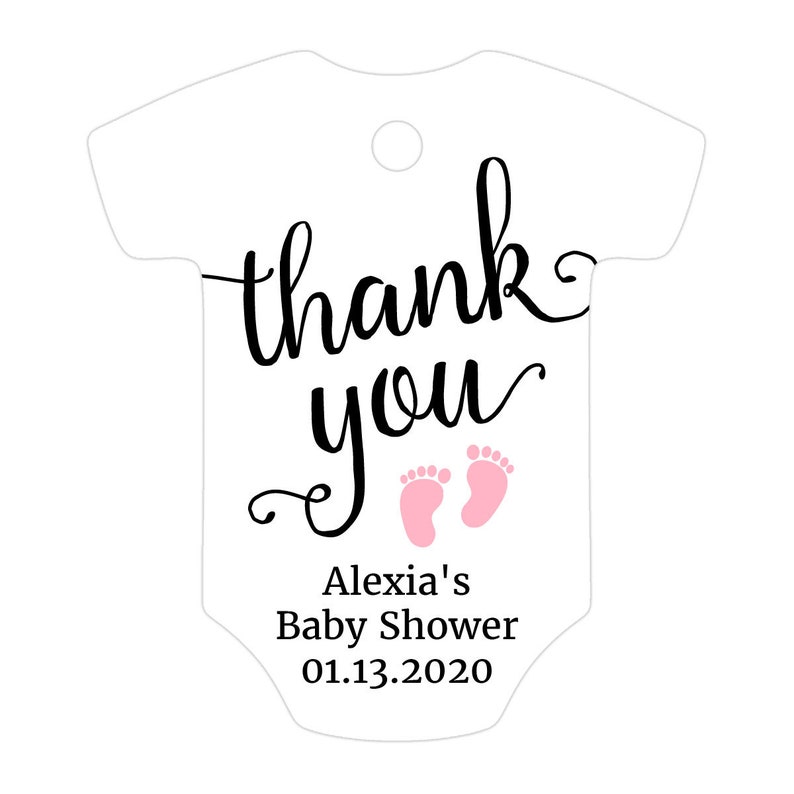 Baby Shower Thank You Tags Baby Shower Tags Onesie Tags Etsy Canada