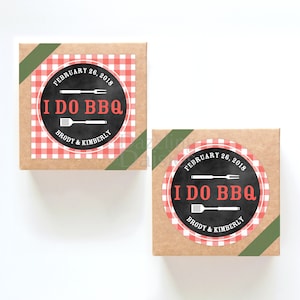 I Do Bbq Sticker for Engagement Party, Bridal Shower Favors, Thank You Favor Labels