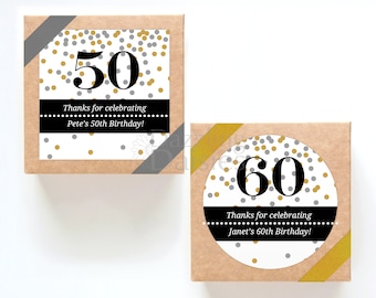 Birthday stickers - Birthday favor stickers - Birthday thank you stickers - Birthday favor label