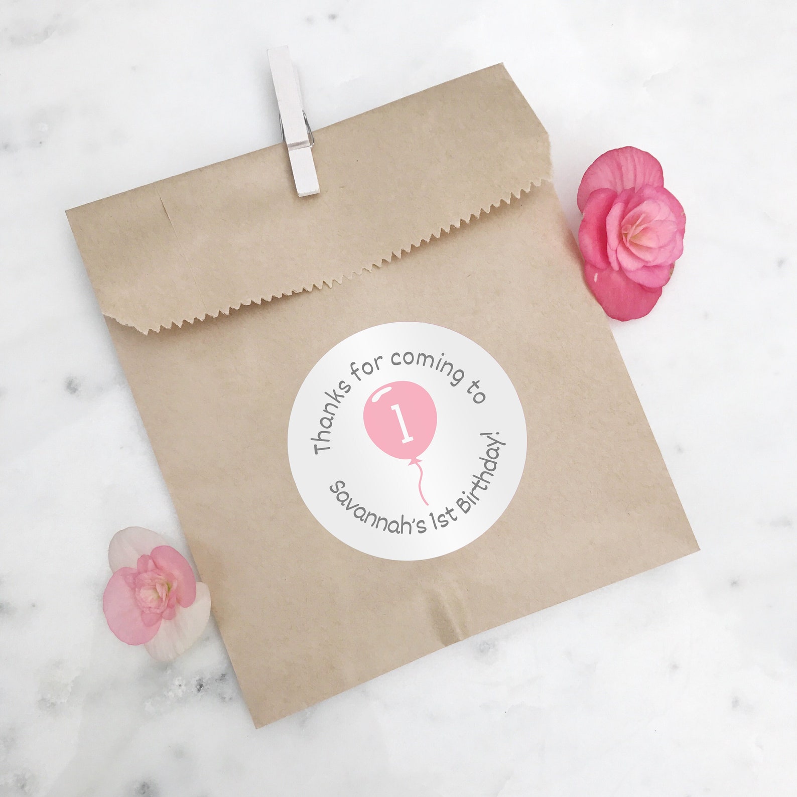 Birthday Thank You Stickers Birthday Favor Stickers - Etsy