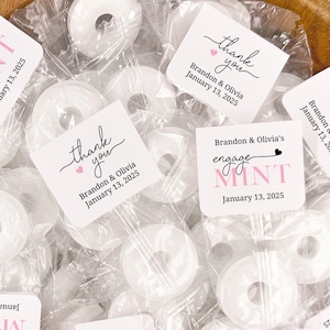 Engagement Mints Included, Mint Favors, Personalized Life Savers Labels, Engage Mint Stickers