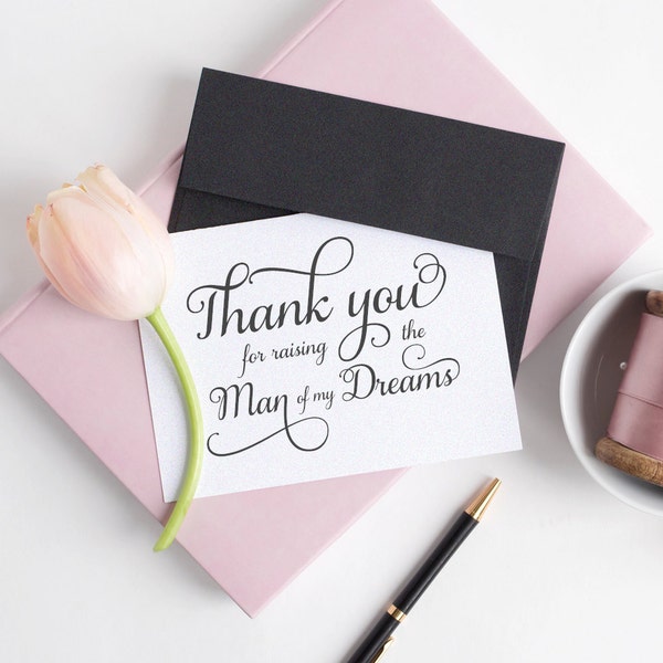 Thank you for raising the man of my dreams card - Wedding card - Wedding day cards - C001-12