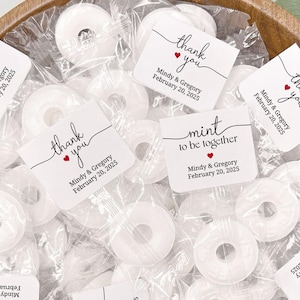 Personalized Wedding Mint Favors: &#39;Mint to Be&#39; Life Savers Labels for Engagement, Bridal Shower