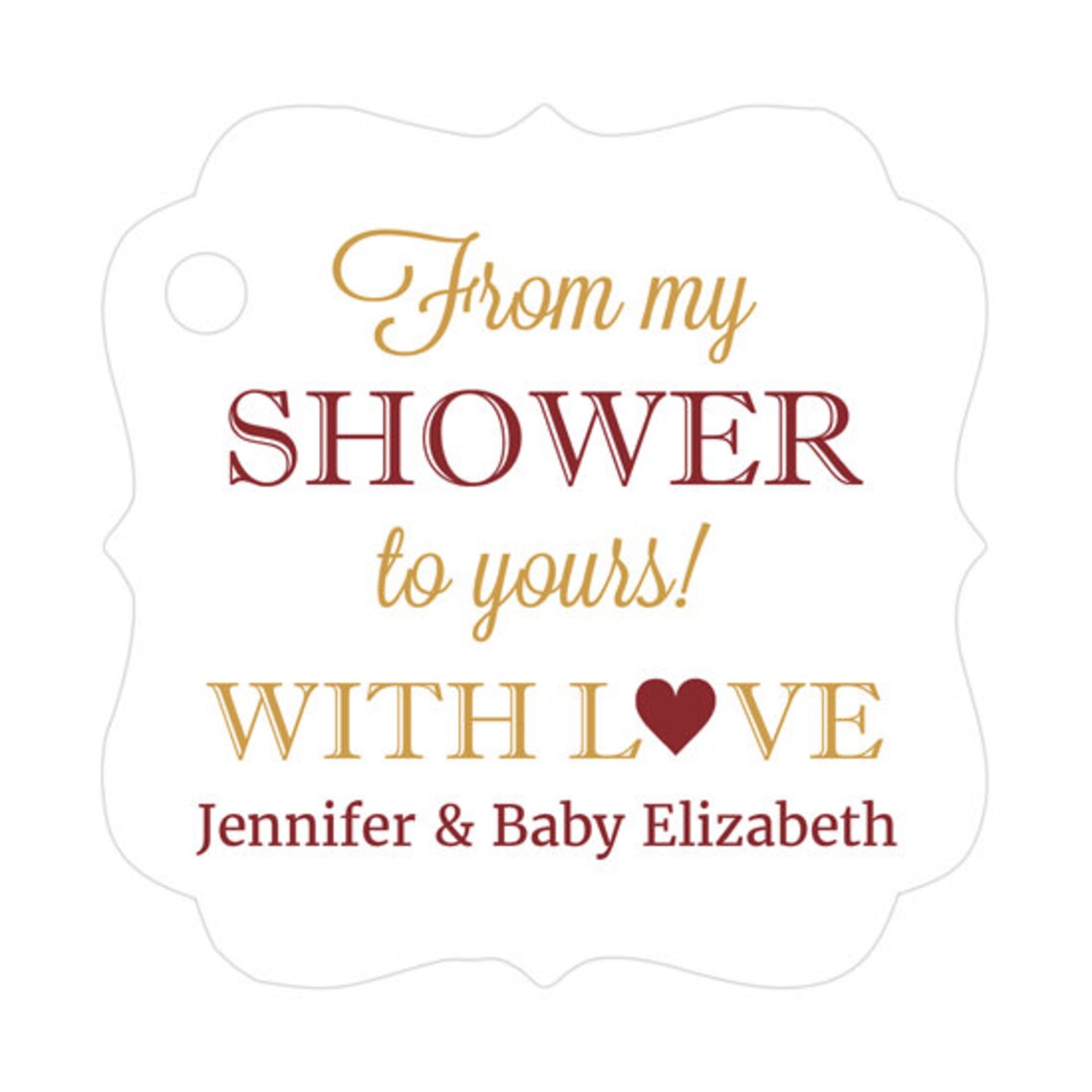 From my shower to yours tags From my shower to yours favor | Etsy