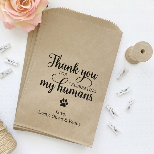 Wedding Doggie Bags Doggie Bags Dog Treat Bags for Wedding - Etsy