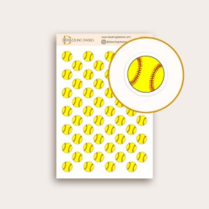 Softbalplannerstickers, minisportoefenstickers voor kalender, agenda, gameherinnering