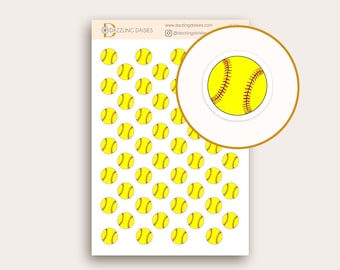 Softball Planner Stickers, Mini Sports Practice Stickers for Calendar, Agenda, Game Reminder
