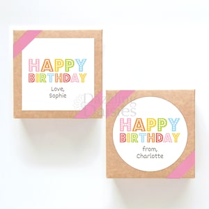 Personalized Happy Birthday Stickers for Kids and Teachers, Gift Wrap Happy Birthday Labels