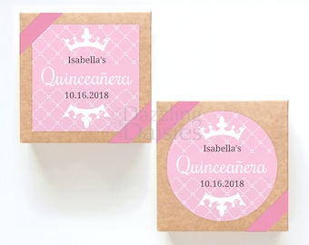 Quinceanera stickers - Quinceanera sticker labels - Quinceañera labels - Sweet 15 stickers