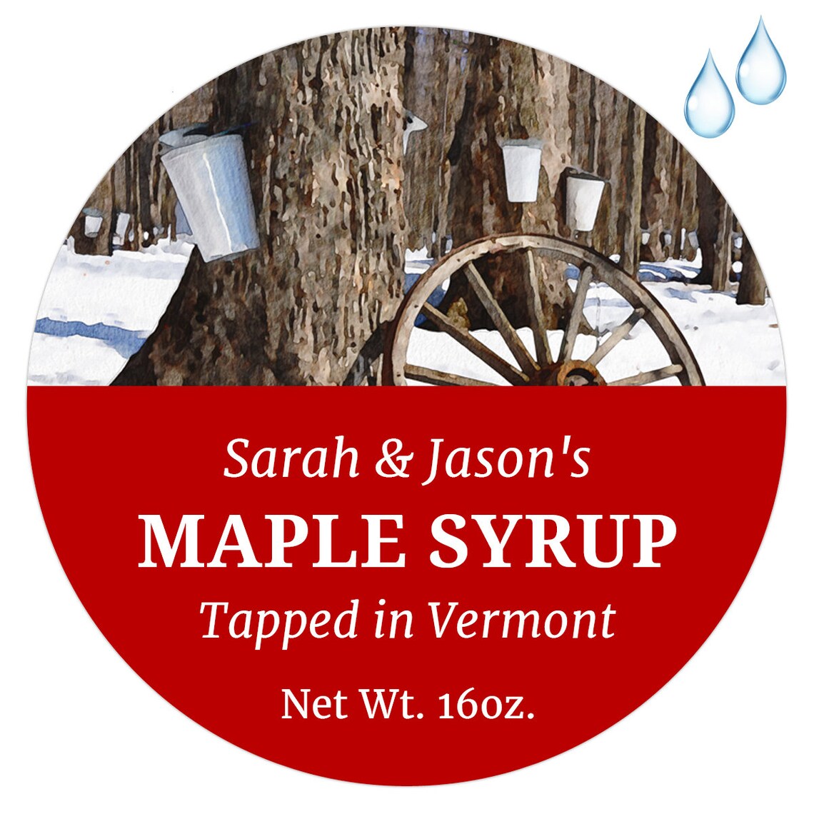 Maple Syrup Labels Maple Syrup Stickers Maple Syrup Bottle Etsy