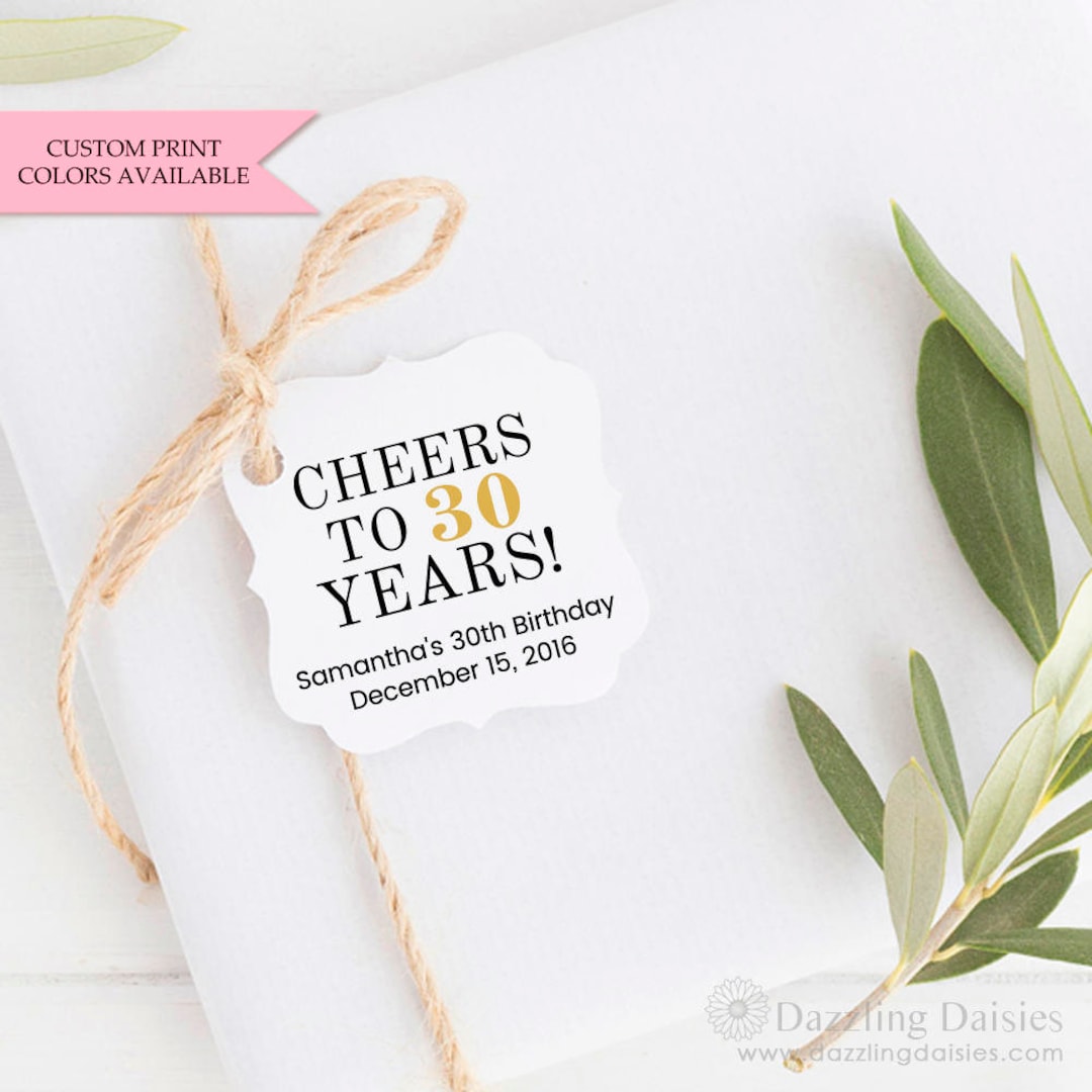 Cheers to 50 Years Tags Birthday Tags Birthday Favor Tags - Etsy